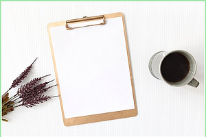 Gold clipboard mockup