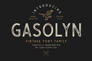 Gasolyn Font Family + Extras, a Sans Serif Font by Craft Supply Co. (Thumbnail 1 of 9)