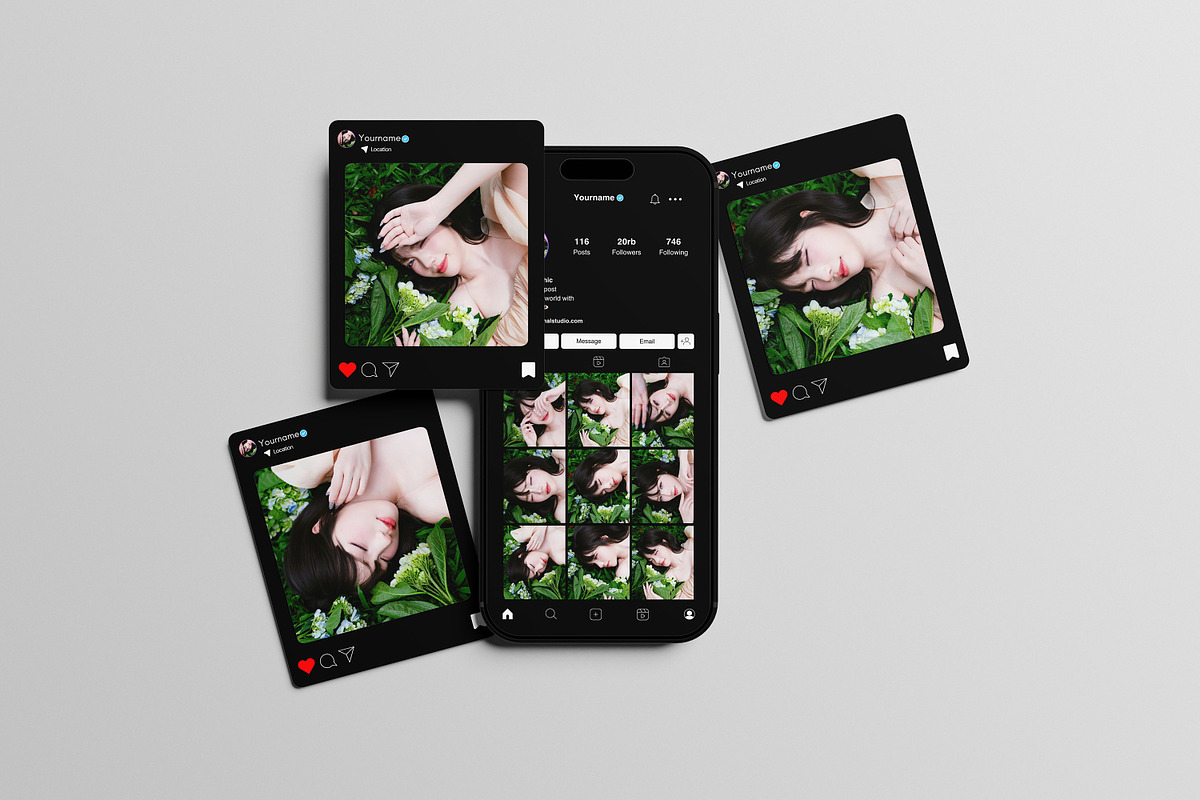 High Quality Social Media Mockup, a Product Mockup by AKMAL STUDIO (Photo 5 of 5)