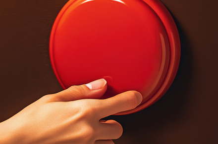 Emergency Red Button Pressed by Hand, a Technology Photo by Virgo Studio