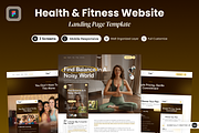 Hega - Health and Fitness Website, a Landing Page Template by SLAB! Design (Thumbnail 1 of 5)