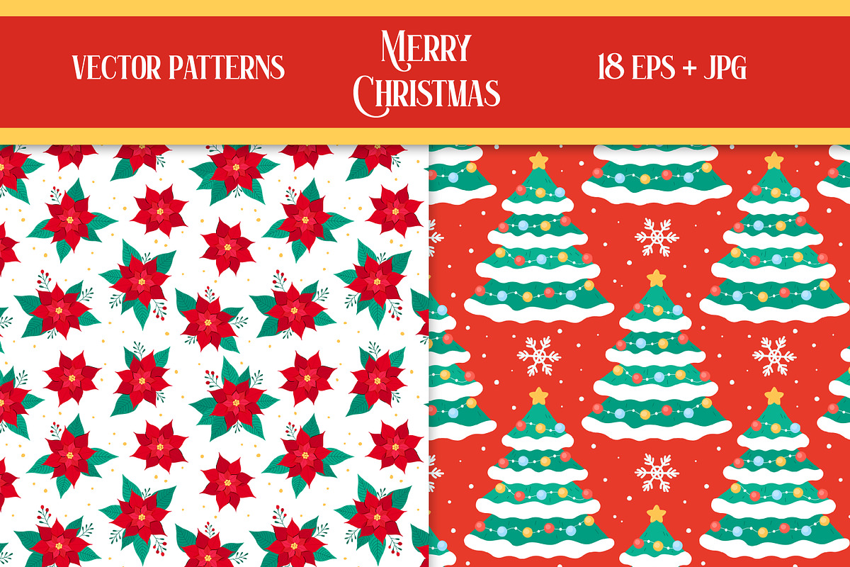 Christmas Vector Patterns Collection, a Pattern Graphic by AnnaViolet_store (Photo 10 of 10)