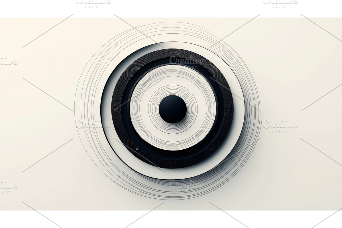 Abstract design featuring concentric, an Illustration by Sergey Kotenev