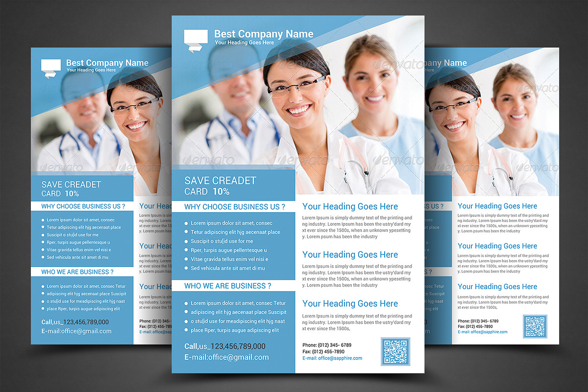 Health & Medical Doctors Flyer Templ, a Flyer Template by AfzaalGraphics (Photo 1 of 4)