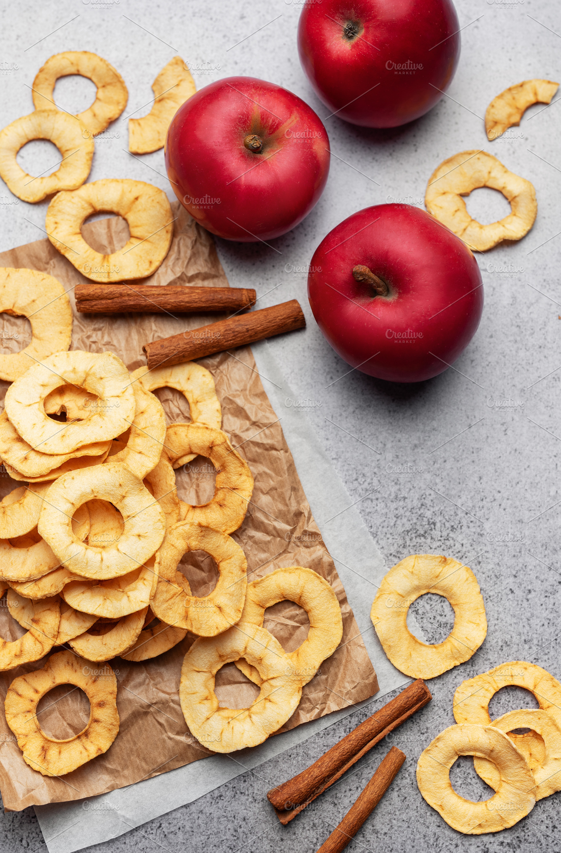 Dried apple chips, a Food & Drink Photo by Olena Rudo