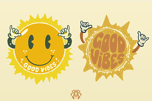 Good Vibes Sunshine Vintage Style