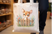 Watercolor Deer Peeking Fence Clipar, an Illustration by Rose Art (Thumbnail 3 of 5)