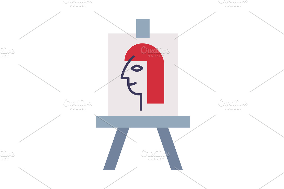 Art Easel, School Supplies, an Illustration by TopVectors