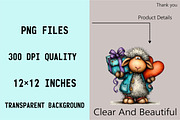 Funny Valentine Sheep Clipart Bundle, an Illustration by SVGArt (Thumbnail 3 of 8)