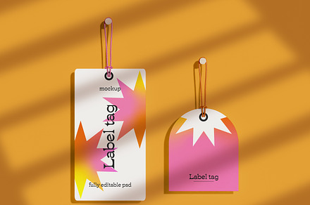 Set of Label Tags Mockup, an Apparel Mockup by Mego-studio