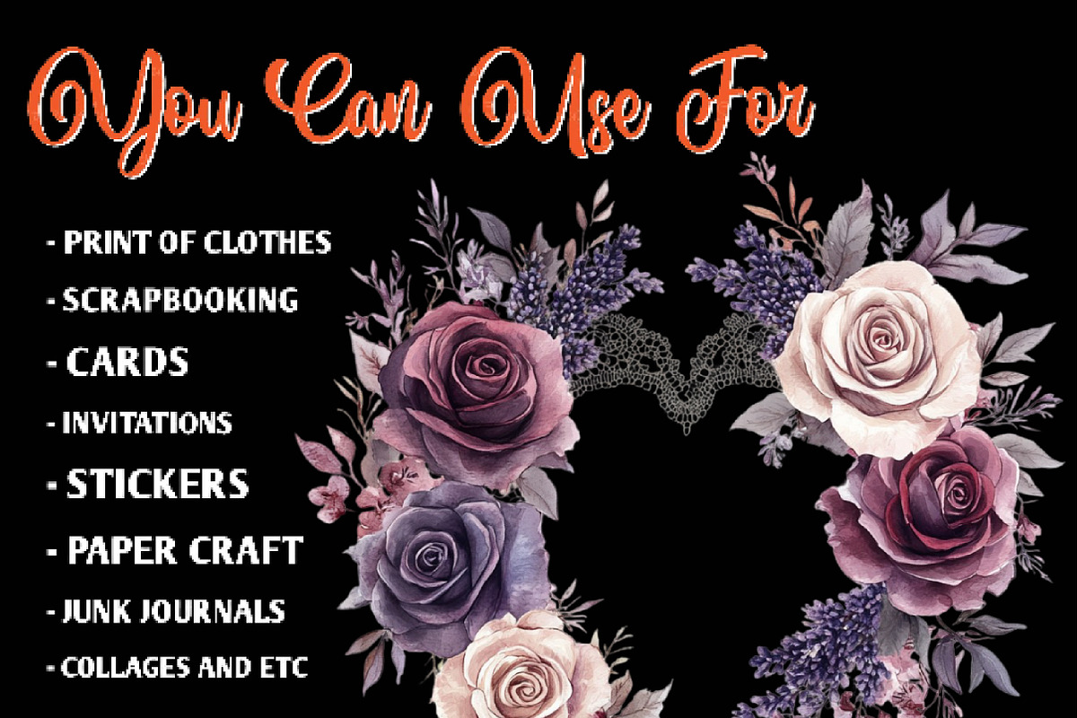 Wedding Hearts with Flowers Clipart, an Illustration by CreationArt (Photo 7 of 9)