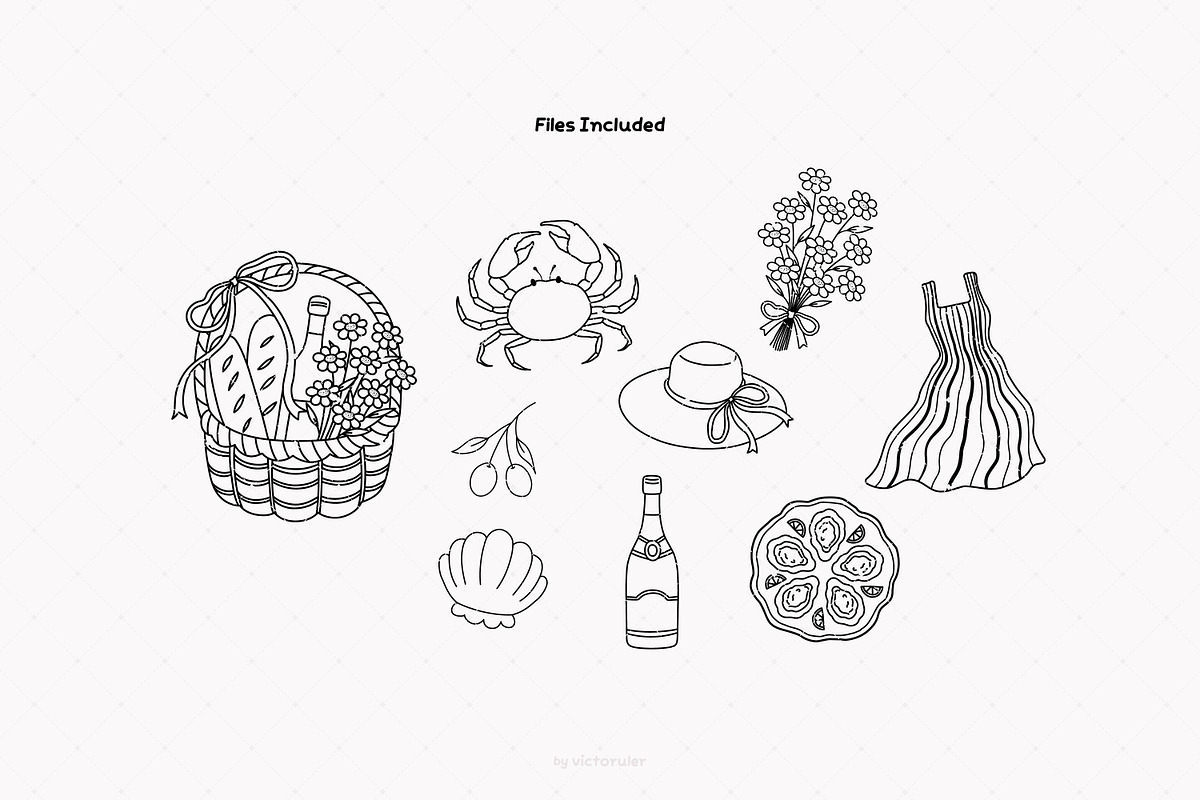 La Dolce Vita: Italian Clipart, a Food Illustration by Victoruler (Photo 2 of 9)