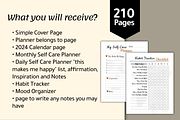 Self Care Planner Template Printable, a Print Template by POC Digital (Thumbnail 3 of 7)