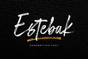 Estebak Brush Font, a Script Font by Megatype (Thumbnail 1 of 9)
