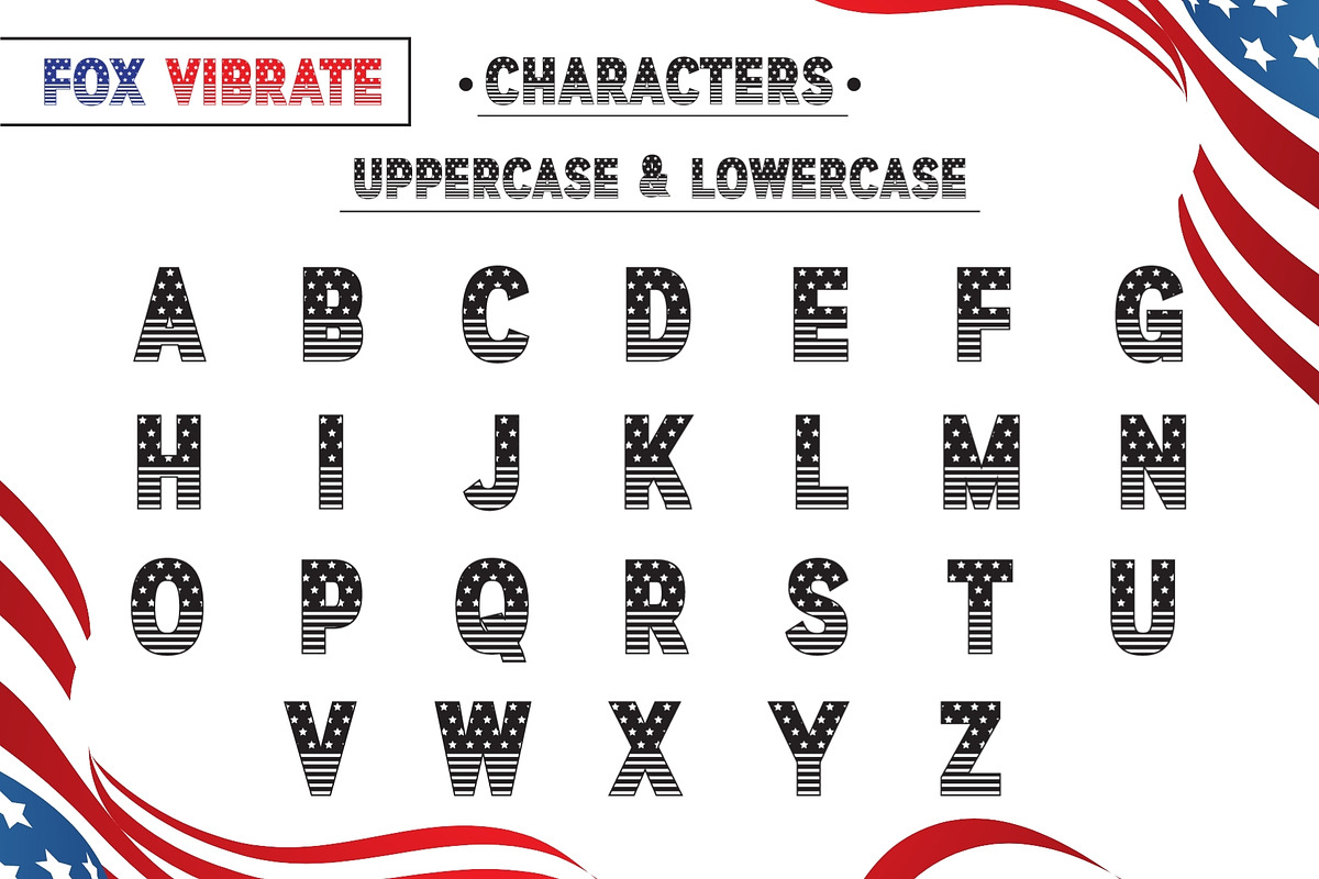 Fox Patriotic font, a Handwritten Font by Fox7 By Rattana (Photo 4 of 6)