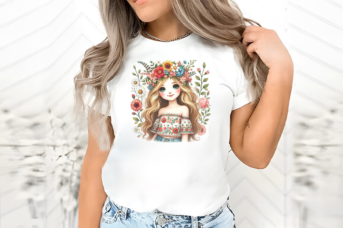 Spring Pin Up Girl Sublimation Clipa, an Illustration by RobertsArt (Photo 4 of 7)