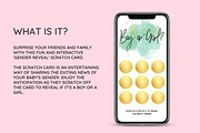 Girl Gender Reveal Scratch Card, an App Template by SunshineStudioBoutique (Thumbnail 4 of 9)