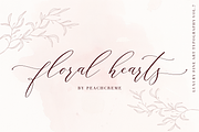 Floral Hearts-Luxury Script Font, a Handwritten Font by PeachCreme (Thumbnail 1 of 11)