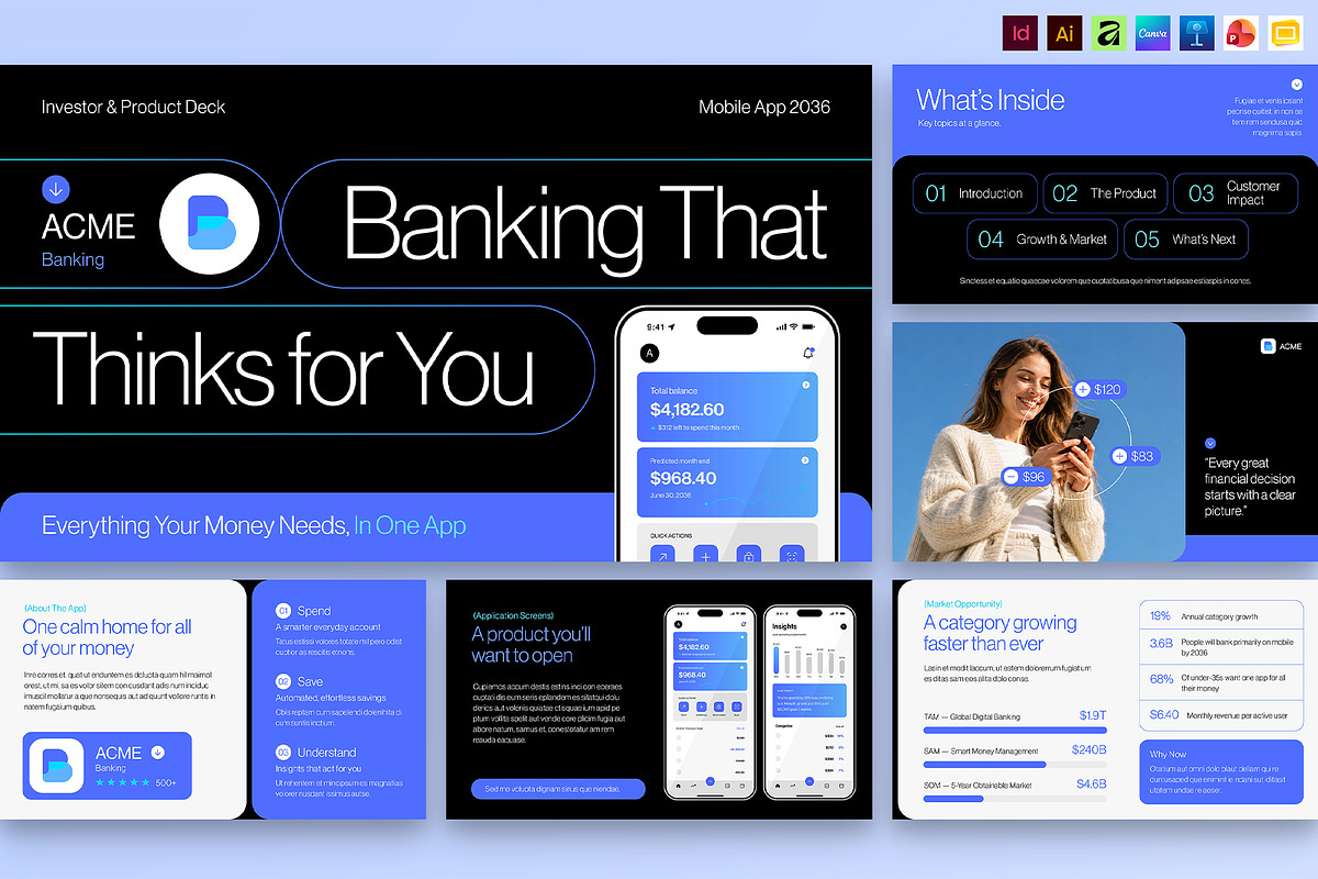 Mobile App Presentation Template, a Presentation Template by BrandPacks (Photo 1 of 7)