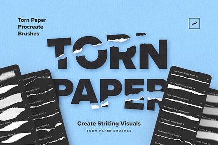 Torn Paper Procreate Brushes, a Brush Add-On by Creative Veila
