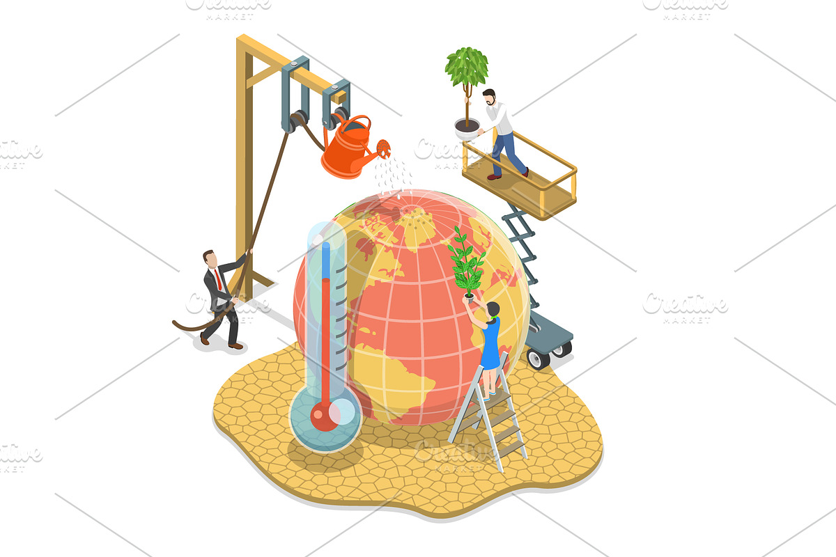 Environmental conservation Set 01, a Person Illustration by AndriiStore (Photo 6 of 11)