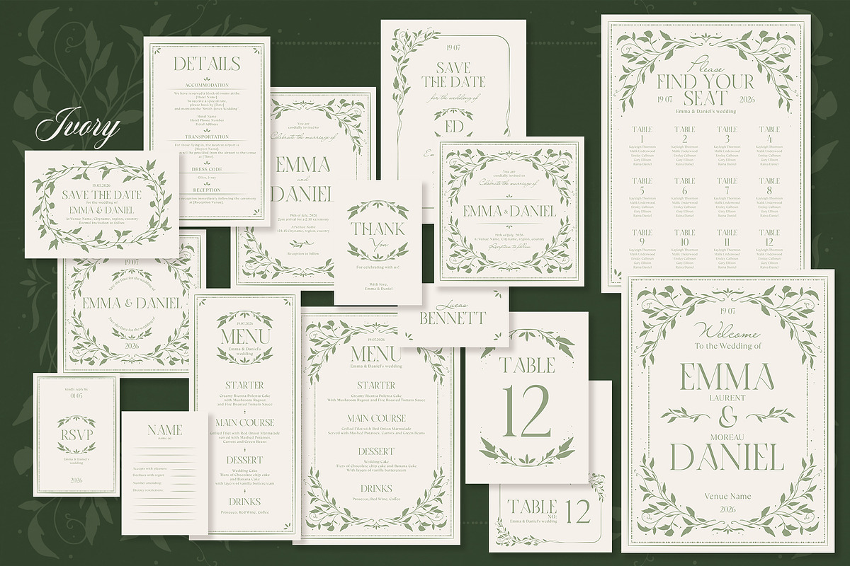 Elven Fairytale Wedding Suite, a Print Template by Garden in frame (Photo 4 of 11)
