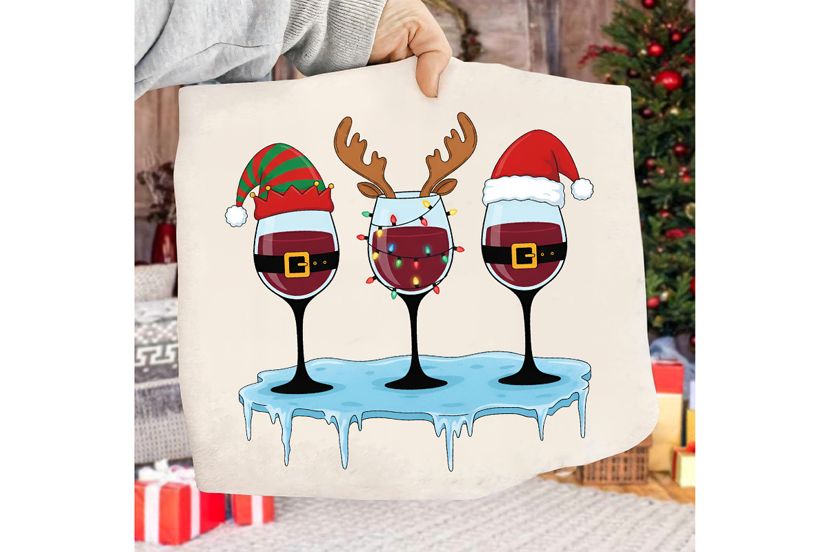Christmas Wine Glasses Png, an Illustration by Libby Wishes (Photo 7 of 8)