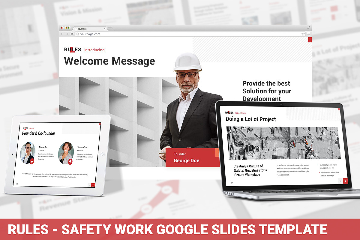 Rules - Safety Work Google Slides, a Presentation Template by SlideFactory (Photo 1 of 4)