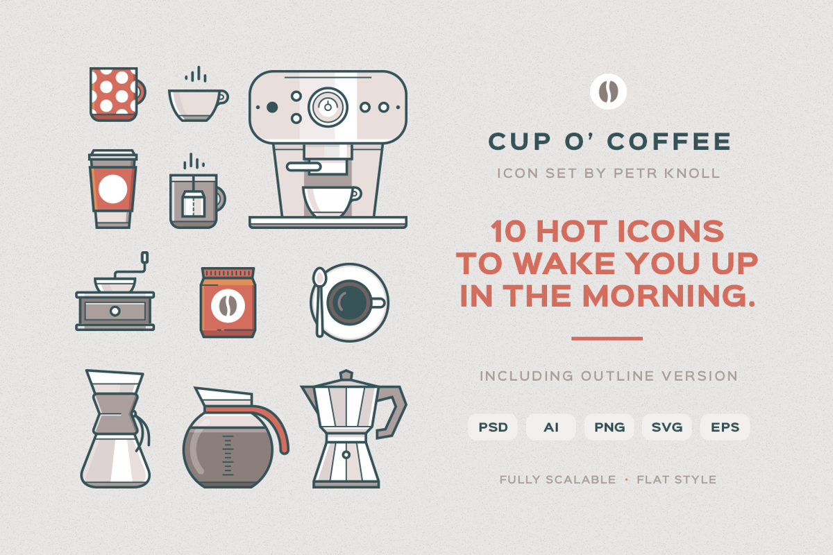 Cup O' Coffee Icon Set, an Icon by Petr Knoll (Photo 1 of 3)
