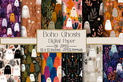 Boho Ghosts Digital Paper, a Texture Illustration by DreamPrint404 (Thumbnail 1 of 4)