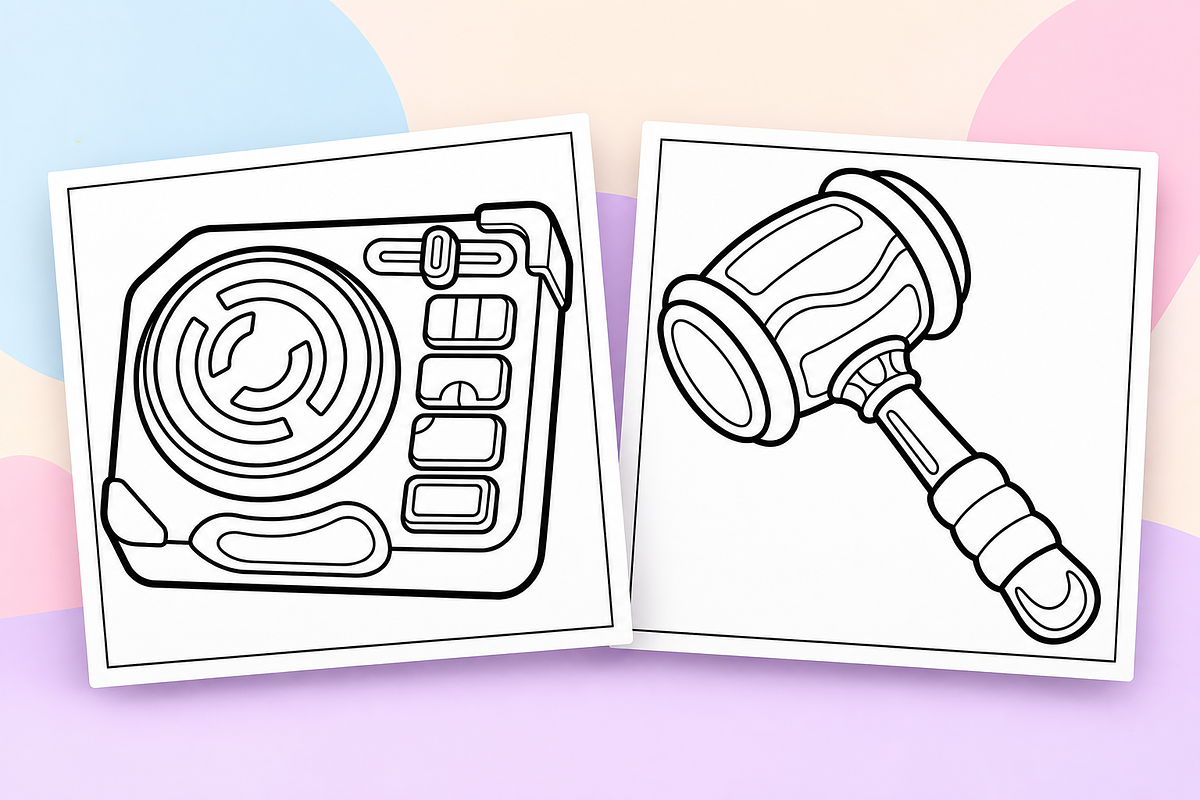 Gaming Coloring Pages #1, a Technology Illustration by Inkivelle Studio (Photo 2 of 3)