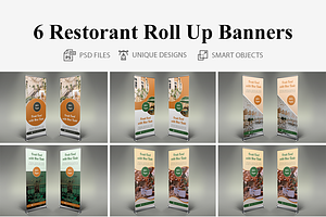 6 Restorant Roll Up Banners SK