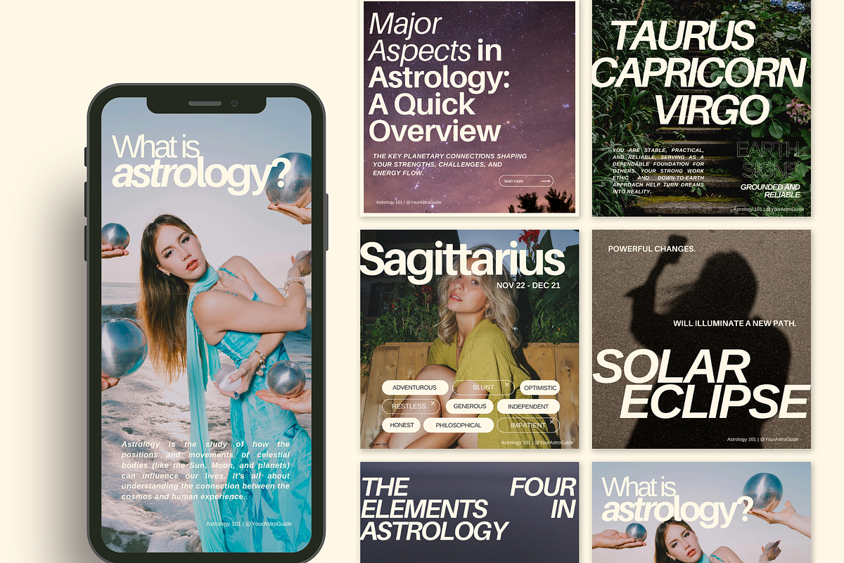 Astrology Instagram Template, a Social Media Template by BYOTstudios (Photo 2 of 11)