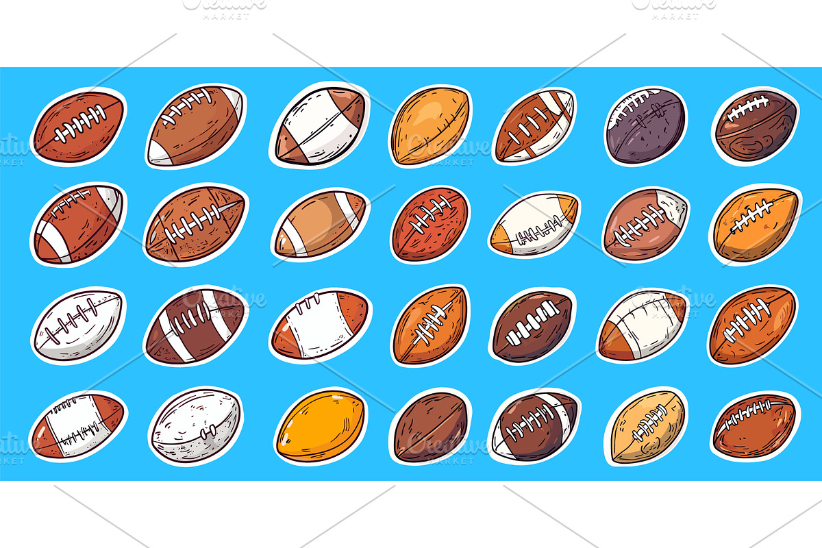 Football stickers. Leather ball for, an Object Illustration by Stock-Smart-Start