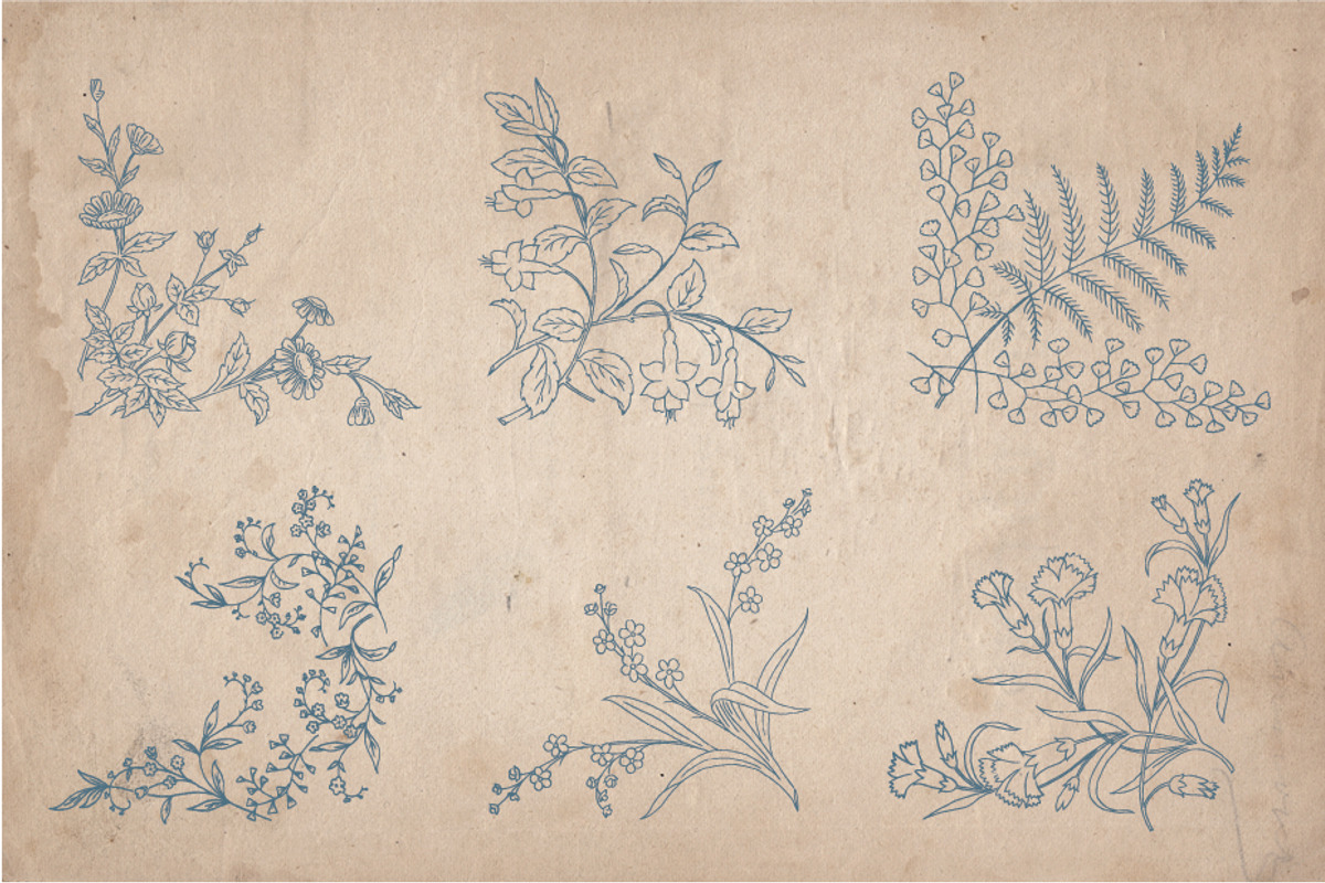 22 Vintage Floral Corners, an Object Graphic by Mr Vintage (Photo 2 of 5)