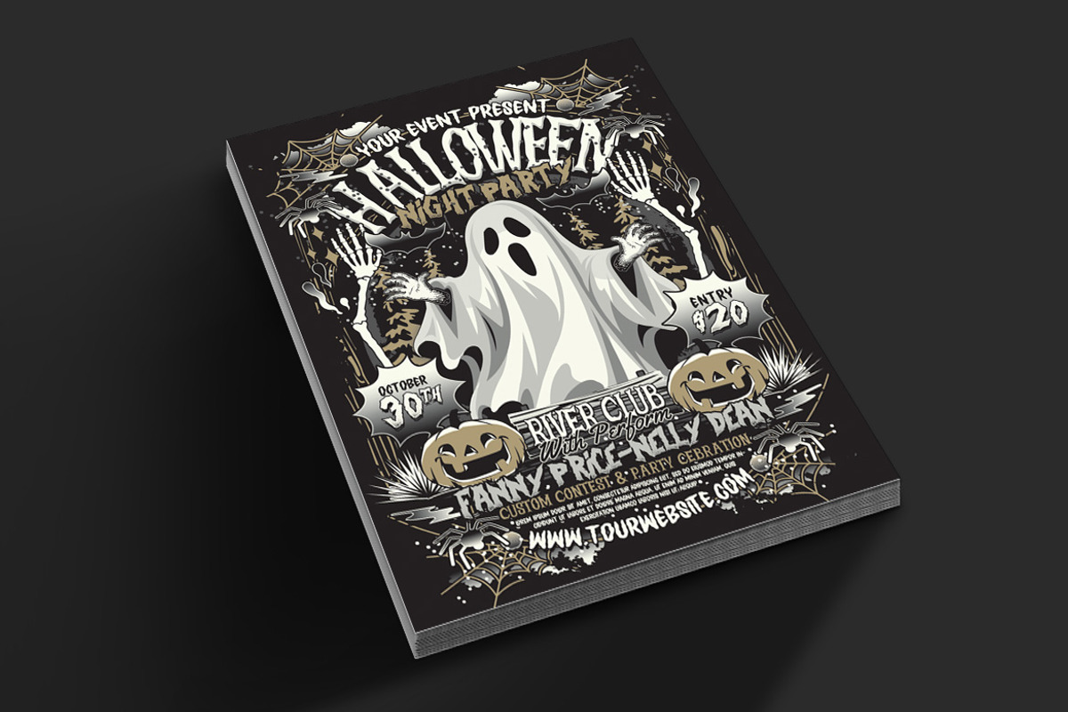 Halloween Night Party Flyer, a Flyer Template by Muhamad Iqbal hidayat (Photo 2 of 4)