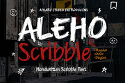 Aleho Scribble - Handwritting Scribb, a Handwritten Font by Afkari Studio (Thumbnail 1 of 10)