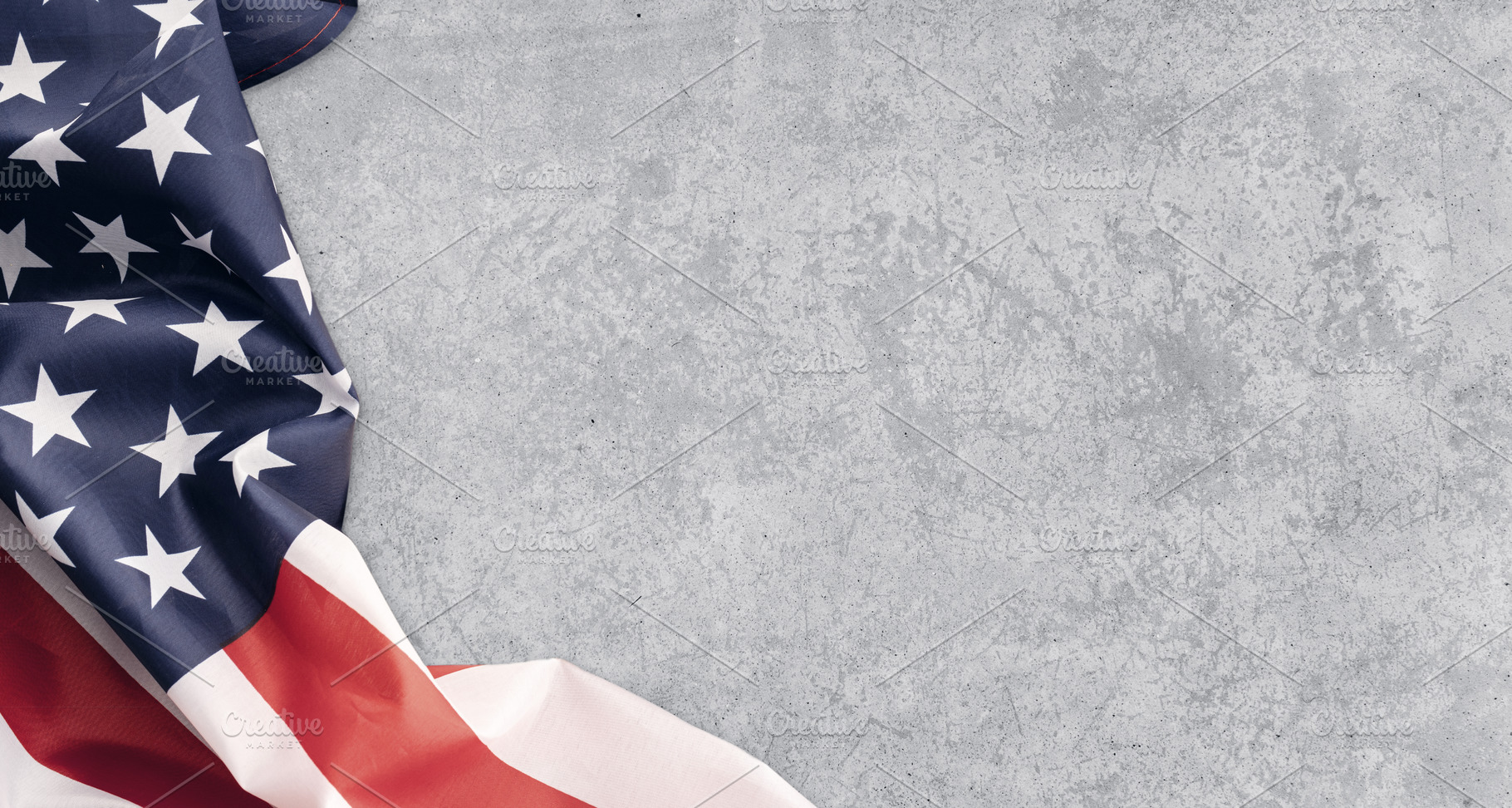 American flag on concrete background, a Background Photo by Formatoriginal photo