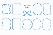 Watercolor Blue Frames Clipart, an Object Graphic by SvetaArtStore (Thumbnail 3 of 8)