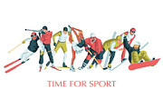 Sports vector illustrations set, a Person Illustration by LisaKolbasa (Thumbnail 15 of 19)