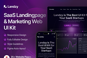 Landzy - SaaS Landing page UI Kit, an UI Kit Template by dhuhacreative (Thumbnail 1 of 8)