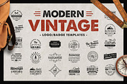Modern Vintage Logo/Badge Templates, a Branding & Logo Template by Bitstate Design (Thumbnail 1 of 4)
