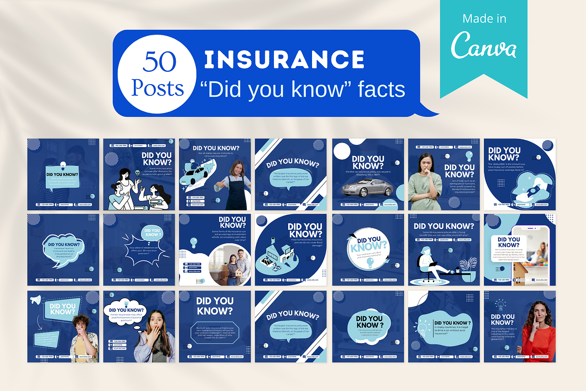 Insurance Posts - Canva Templates, a Social Media Template by Viral Content Design (Photo 8 of 16)