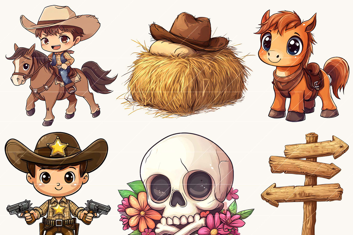 Retro Western Wild West Clipart, a Person Illustration by Design Scotch (Photo 4 of 8)