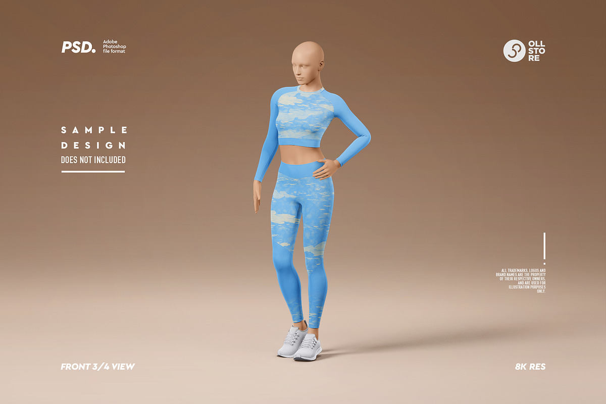 Women's Activewear Mockup Set, a Shirt Mockup by OllStore (Photo 12 of 17)