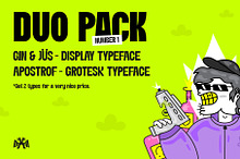 Gin & Jüs + Apostrof (Duo Font Pack)