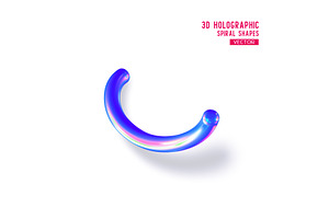 3d holographic abstract spiral shape, an Illustration by Liudmyla Matviiets