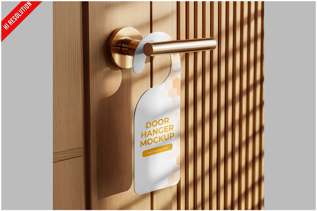 Door Hanger Mockup, a Product Mockup by Bruno's Shop (Photo 1 of 3)