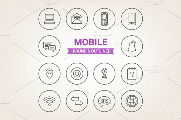 Circle Mobile Icons