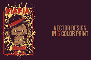 Mafia Monkey Illustration